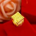 Gold shop with 999 24k real gold ring men's fortune adjustable 24 K 5D real gold ring smooth sailing domineering male ring. 
