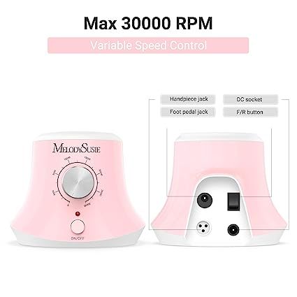 MelodySusie%2030000%20RPM%20Professional%20Nail%20Drill%20Scarlet,%20High%20Speed,%20Low%20Heat,%20Low%20Noise,%20Low%20Vibration,%20Portable%20Electric%20Efile%20Drill%20for%20Shaping,%20Buffing,%20Removing%20Acrylic%20Nails,%20Gel%20Nails,%20Pink%20-%20Image%203