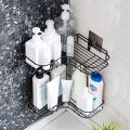Bathroom kitchen Punch Corner Frame Shower Shelf Wrought Iron Shampoo Storage Rack Holder bathroom accessories. 