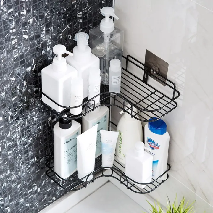 Bathroom%20kitchen%20Punch%20Corner%20Frame%20Shower%20Shelf%20Wrought%20Iron%20Shampoo%20Storage%20Rack%20Holder%20bathroom%20accessories%20-%20Image%202