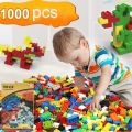 1000 Pieces Building Bricks Lego_Building Blocks for Kids Construction - Compatible with All Major Brands Kids Play Teaching Aid Birthday Gift. 