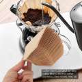 100Pcs Coffee Filters Disposable Cone Paper Coffee Filter 4-6 Cup. 