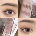 Eyeshadow Palette 12 Color All Matte Korean Tea Apricot Eye Makeup Palette Daily Makeup Long Lasting Eye Shadows. 