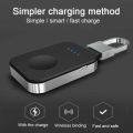 Wireless Charger Power Bank 950mah for iWatch 1 2 3 4 5 6 Portable Mini External Battery Pack KeyChain. 