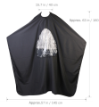 Hair Cutting Barber Cape with Window Phone Viewing Apron Stylist Gown   Hair Cutting  Apron  Barber Cutting Apron Hairstylist Saloon Beauticians Waterproof Gown Front-Back Cape. 
