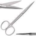 High Quality Professional Stainless Steel Rust Free Iris Scissor Dissecting Scissors Fine Point Dental Veterinary First Aid Orthodontics Instruments- Perfect for Doctors, Nurses, Students, Education & Training and More (Silver). 
