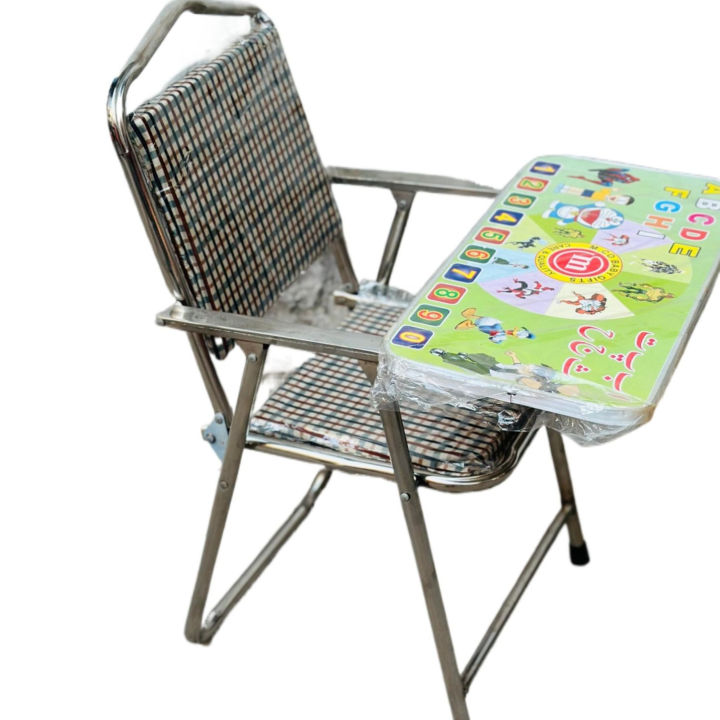 Small Kids Foldable Portable Study+Eating Table Chair Used For