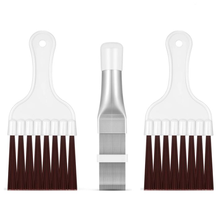 3 Pieces Air Conditioner Condenser Fin Comb, Fin Cleaning Brush Air Conditioner Fin Cleaner Refrigerator Coil Cleaning Whisk Brush Metal Fin Eator Radiator Repair Tool