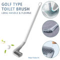 Silicone Golf Long Handled Toilet Brush Silicone Bristles Cleaner Quick WC / Commode Toilet Drying Bathroom Accessories / Golf Type Toilet Bowl Brush Wall Mounted With Non-slip Handle / Long-Handled Toilet Brush Soft Rubber Golf Head Shape Cleaning Tools. 
