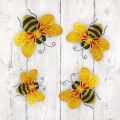 Bumble Bee Garden Accents Yard Fence 3D Sculpture Ornaments Wall Home Bee Wrought Iron Wall Hanging Ornaments Decoration. 