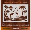 Dolphin Airbrush art Stencil Wall Painting Scrapbook Coloring Embossing Album Decorative Template. ID 325. 