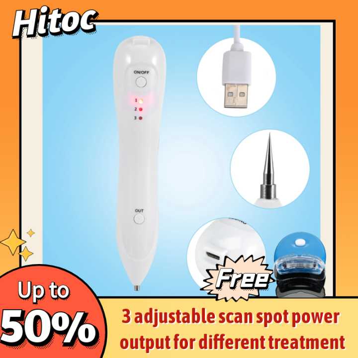 Portable USB Mole Freckle Removal Pen Three Levels Adjustable Spot Tattoo Remover Device