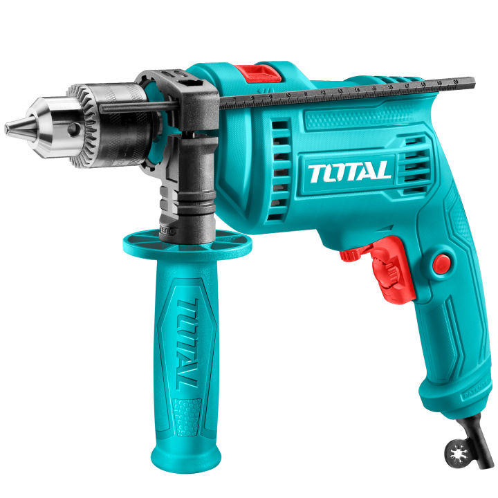 TOTAL 680W Variable Speed Impact Drill with Forward/Reverse Switch, Hammer Function TG1061356