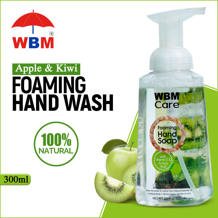 𝐖𝐁𝐌 - Foaming Hand Wash 300ml Apple And Kiwi - Antibacterial Liq𝔲id Hand Wash