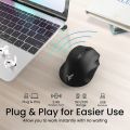 Wireless Optical Computer Mouse, 2.4Ghz Wireless Mice Portable Office Mouse, Left or Right Hand Mouse 3 Adjustable DPI, 4 Buttons with Nano USB Receiver for Computer, Laptop. 