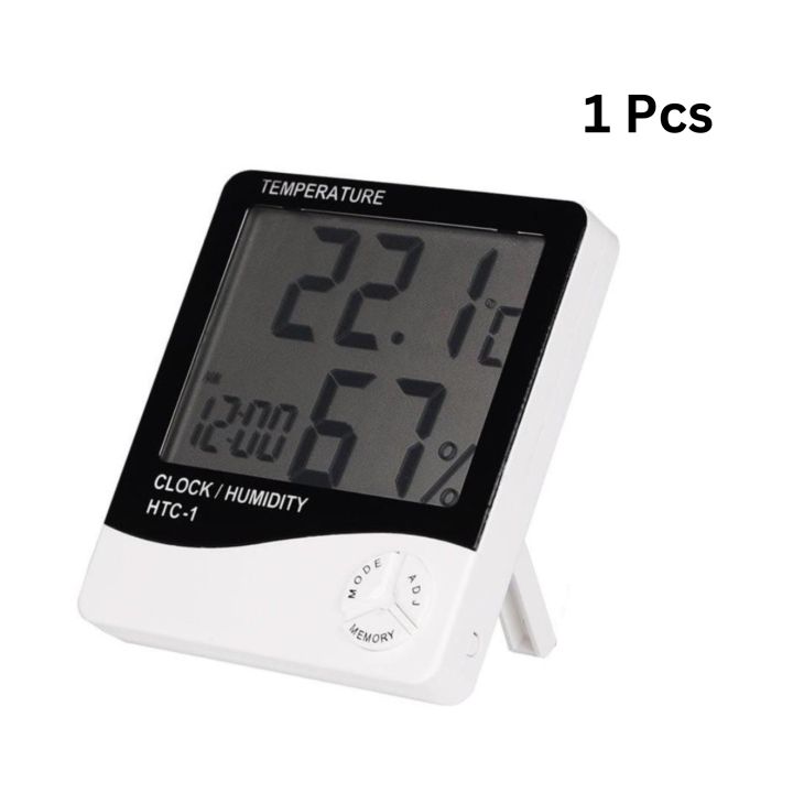 HTC-1%20Digital%20Indoor%20Temperature%20&%20Humidity%20Monitor%20%7C%201-3%20Pcs%20%7C%20Room%20Thermometer%20with%20Clock,%20Beep%20Alarm%20&%20External%20Sensor%20for%20Home,%20Office%20&%20Indoor%20Gardens%20-%20Image%208