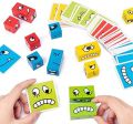 Emoji Wooden Puzzle Expression Cube, Magic Building Blocks Montessori Expressions Cubes IQ Educational Puzzles, SUMAIRS Puzzle Toys Gift for Kids. 