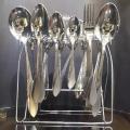 29 Pcs Stainless Steel Cutlery Spoon fork Set With Stand- Stylish Durable spoons forks - New Design. 