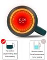 Coffee Mug-Warmer, USB Electric Coffee Cup Warmer for Desk, with Automatic On/Off to Keep Temperature Up to 104-122℉/ 40-50℃, Include Ceramic Mug, Cover, Spoon, Enjoy Anytime Hot Drinks,Green. 