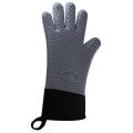 Premium Oven Gloves Insulated Long Anti-scalding Mitts for Cooking black. 
