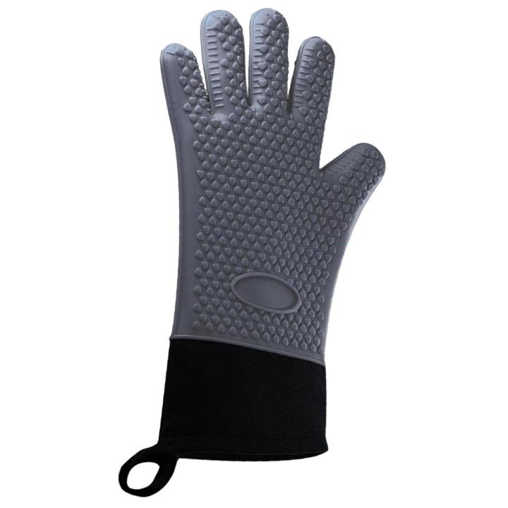 Premium Oven Gloves Insulated Long Anti-scalding Mitts for Cooking black