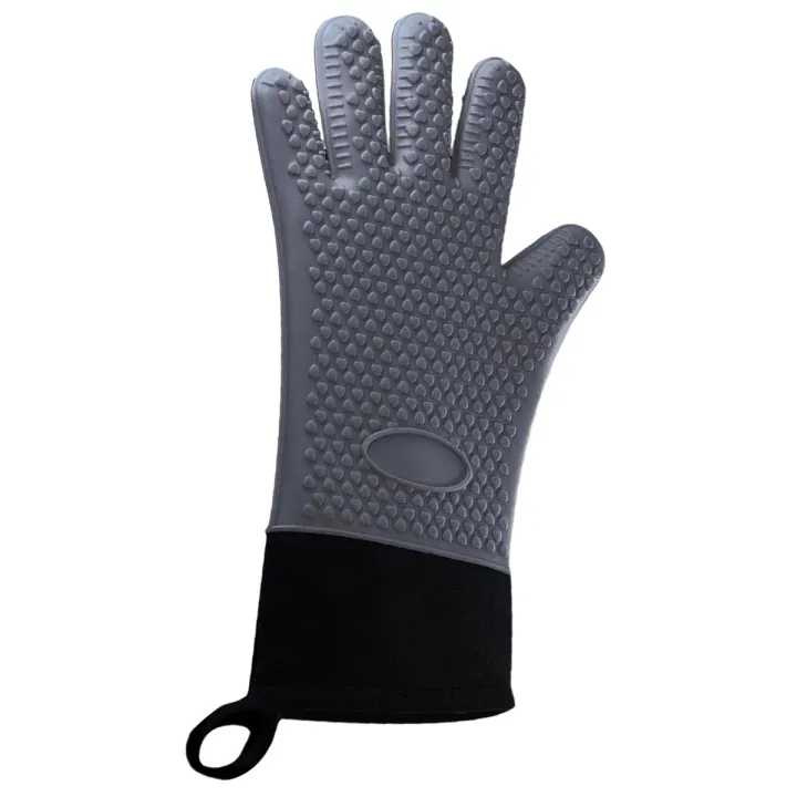 Premium Oven Gloves Insulated Long Anti-scalding Mitts for Cooking black