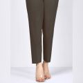 Brown Plain Straight Trouser,Pants,Capri For Girls/Ladies imported Fabric. 