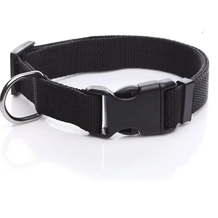 Dog%20Neck%20Nylon%20Black%20Clip%20Collar%20-%20Adjustable%20-%20Image%202