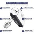 Electric Hand Mixer, Handheld Electric Egg Beater Machine, 7 Speed Electric Hand Mixer Whisk Egg Cake Beater Cream Blender, Baking Tool for Effortless Cake Baking, Food Whisker Blender, Kitchen Accessories – 7 Speed – 180W – 220V. 