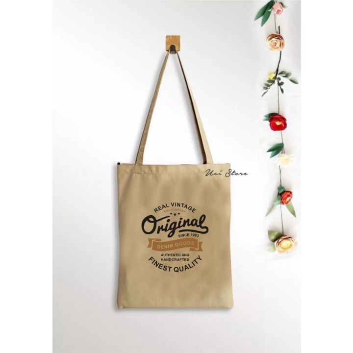 %5BBisa%20cod%20//%20Use%20zipper%5D%20Korean%20women's%20aesthetic%20orginal%20Vintage%20tote%20bag%201/large%20size%20//%20screen%20printing%20neat%20//%20cheap%20tote%20bag%20//%20Totebag%20aesthetic%20zipper%20Korea%20%5BUCI%20store%5D%208QRR%20-%20Image%203