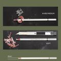 3pcs White Sketch Charcoal Pencils for Sketching Painting Drawing Standard Highlight Carbon Pens Art Craft Tools School Supplies. 