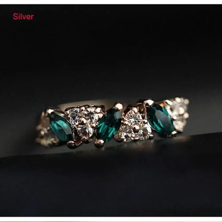 【wholesle668 Store】2 Pcs Best Luxury Women Ladies Rhinestone Crystal Finger Dazzling Ring Jewelry