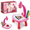 Children Led Projector Art Drawing Table Toys Kids Painting Board Desk Arts and Crafts Projection Educational Learning. 