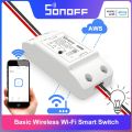 SONOFF Basic Smart Home Automation DIY Intelligent Wifi Wireless Remote Control Universal Relay Module Light Power Mini Switch. 