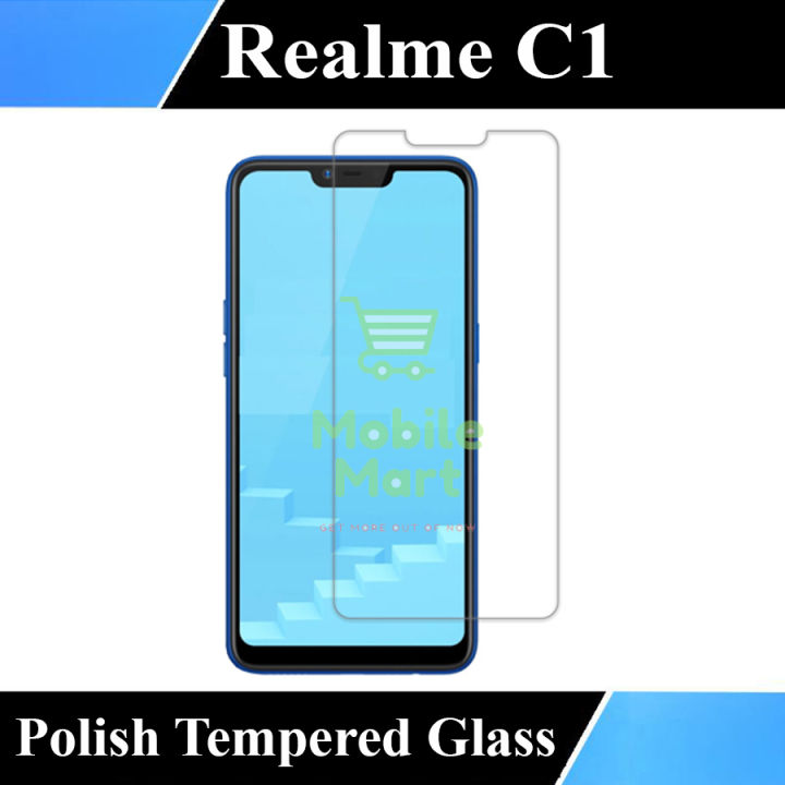 Realme C1 Tempered Glass Screen Protector Premium High Quality Polish Glass For Realme C1