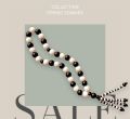 Black & white Marbal Beads 8mm Men's Prayer Beads Rosary Charm Bracelet for Women Men. 
