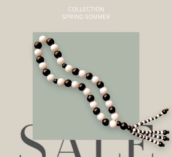 Black%20&%20white%20Marbal%20Beads%208mm%20Men's%20Prayer%20Beads%20Rosary%20Charm%20Bracelet%20for%20Women%20Men%20-%20Image%202
