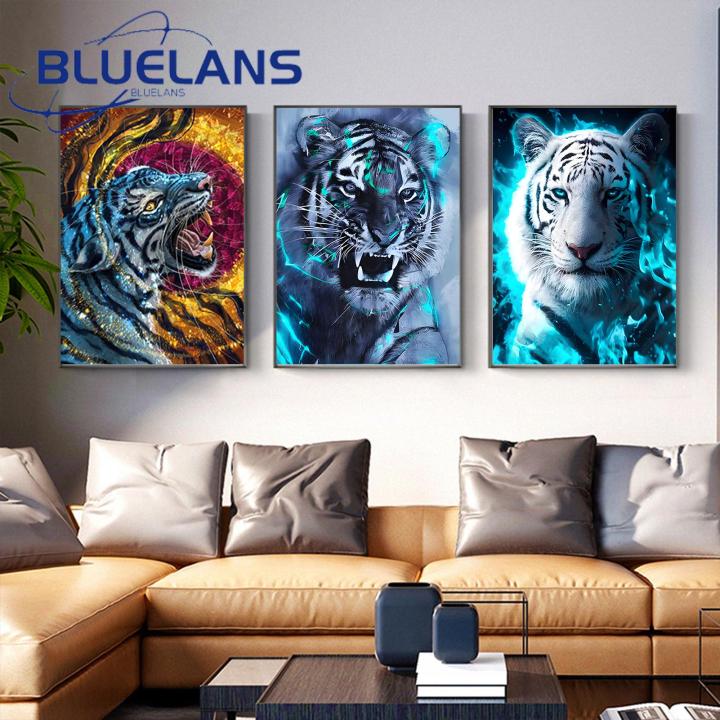 Diy Rhinestone Painting Exquisite Tiger Rhinestone Painting Kit Stunning Wall Art Decor for Southeast Asian Homes Diy Craft Set