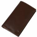 JILD-18 Pockets Leather Long Wallet-DARK BROWN. 