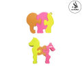 Jigsaw Animal Puzzle Toy For Kids - 6 Animals Puzzle - Size Approx. 3 Inch - Multicolor. 