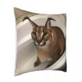 Floppa Cute Meme Cushion Cover 40x40 Home Decor Dakimakura Funny Caracal Cat Throw Pillow Case for Living Room Housse De Coussin. 
