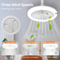 Ceiling Fan Lamps with Remote Control E27 Ventilator Lamp Aromatherapy 30W Electric Fan Lamp for Bedroom Living Room Decorative. 