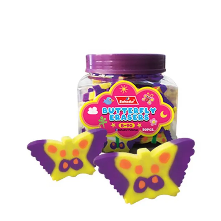 B90%20ERASER-%20Butterfly%20Shape-%2050%20piece%20JAR-%20Pencil%20Eraser%20-%20Image%203