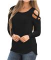 (Customized) 11.11 SALE EXPORT Quality Cross Shoulder Ladies Shirt full sleeve t shirt, t shirts for women, shirts for women, womens blouses, ladies t shirt, ladies black t shirts. 