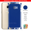 Samsung Galaxy S7 Edge Skin/Wrap 360 Protection Carbon fiber/ Matte/ Transparent/ Leather Back And Sides Included Camera Skin. 