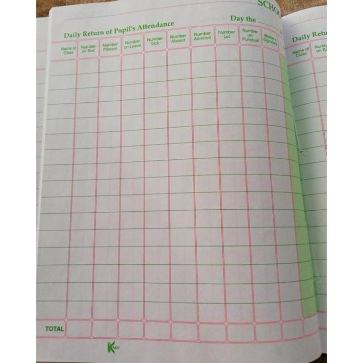 Pupil's Daily Attendance Diary