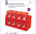 Wall Mountable Cooking Joie Smart Spices Storage 8 Jars Rack with 8 Spoons Multicolour. 