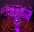 Diamond Rose Crystal Acrylic Usb Rechargeable Bedside Table Lamp. 