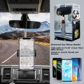 Universal Car Phone Holder, 360° Rotating Retractable Rearview Mirror Car Phone Mount, Adjustable for 70mm-100mm Width Phones Universal 4.0"- 6.1" Phone Holder Stand Car Headrest Mount. 