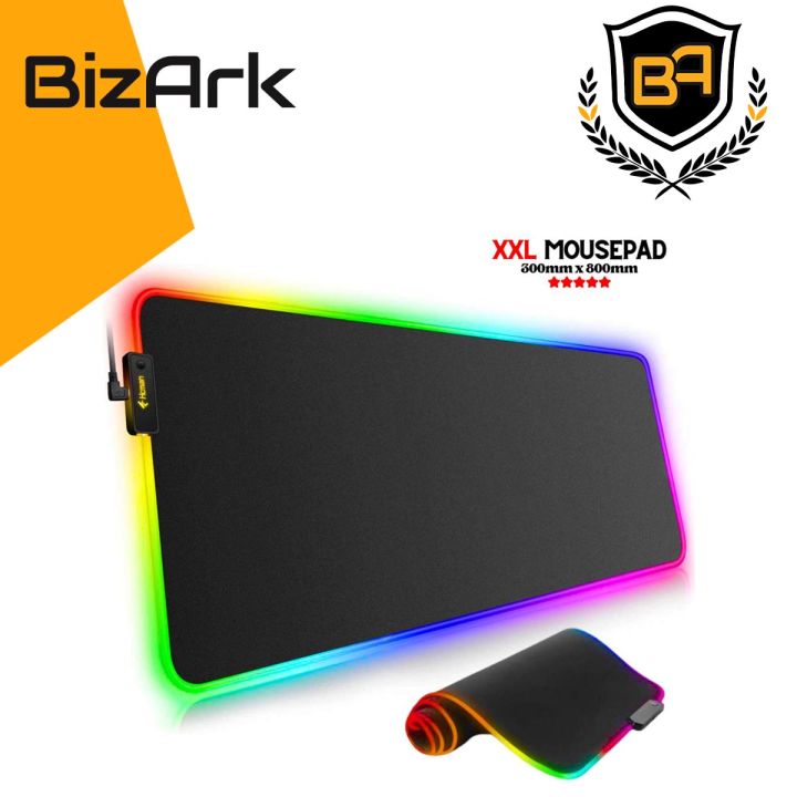 RGB Gaming Mouse Pad LED Soft Customizable Chroma Flashy RGB Lighting Large Extended XL Size (800×300×4mm) - Soft, Cloth Material - Balanced Control & Speed - Gaming Mousepad For Pro Gamers PC laptop - Non-Slip Rubber